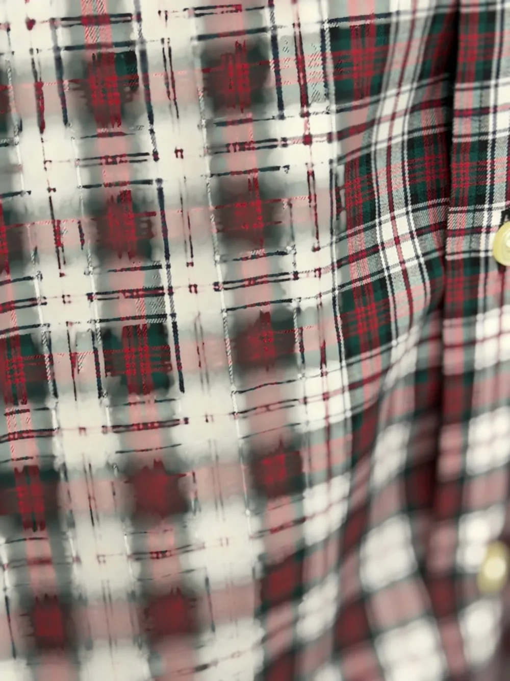 Polo Ralph Lauren Plaid Shirt Men L Classic Fit Green Red Tartan Cotton
